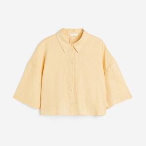 H&M Linen Cropped Blouse